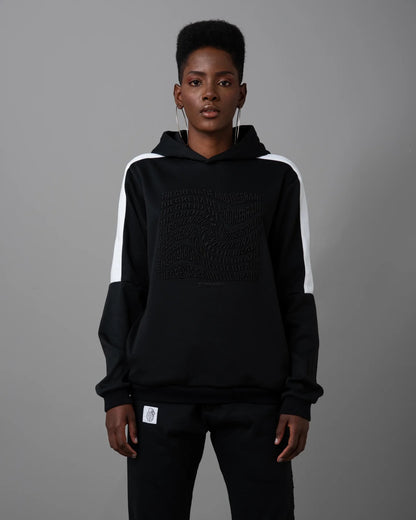 HOODIE BLACK-WHITE